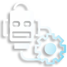 Robot and gear symbol of automation